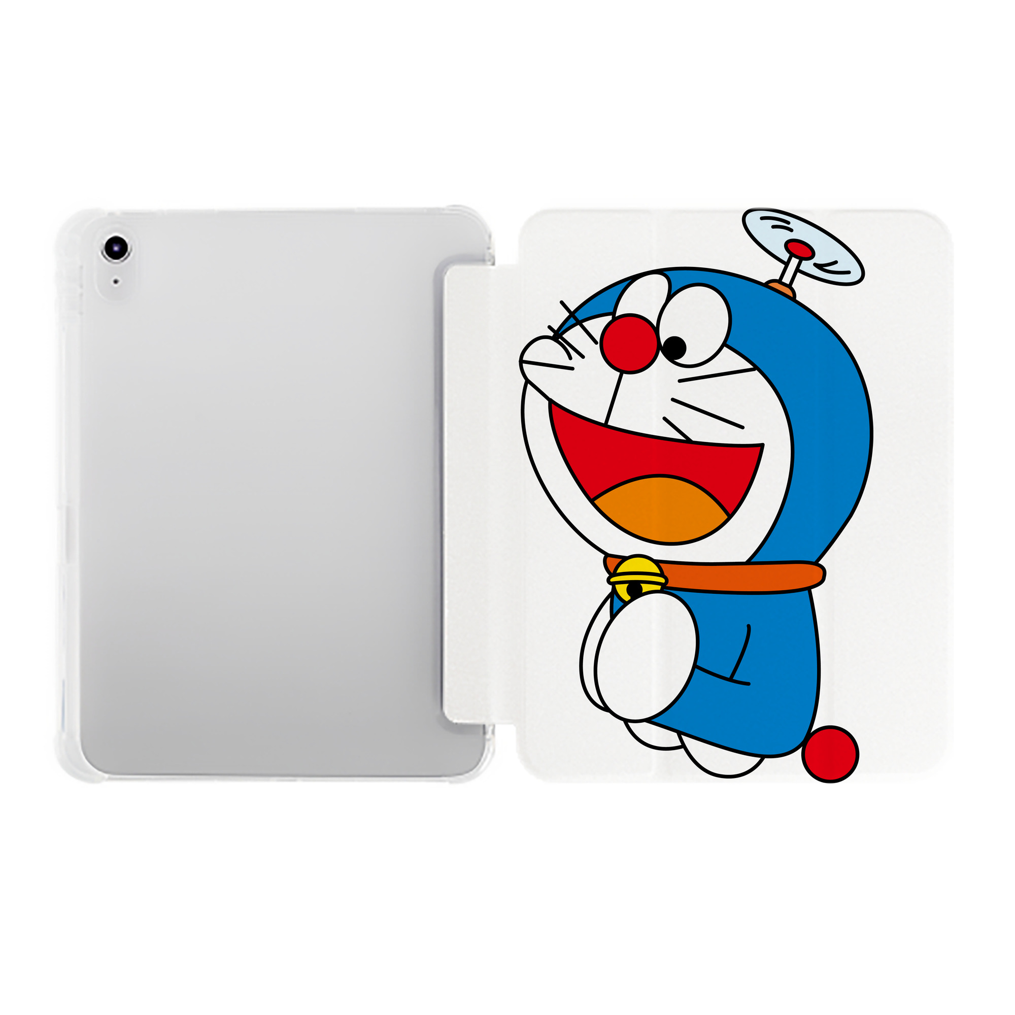 （画像用） ドラえもん Doraemon IPad ケース ペン収納付き 三つ折りスタンド PUレザー×シリコン 対応機種9.5/10.5/10.9インチ